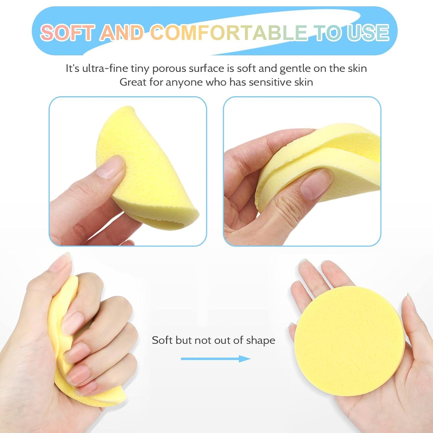 Dry Strips Exfoliating Cleansing Sponge for Facial Face Clean