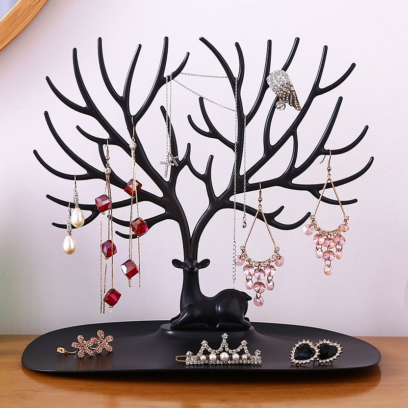 Deer Jewelry Display Stand Earrings Necklace Ring Jewelry Display Tray Tree Storage Racks Organizer Holder Make up Decoration