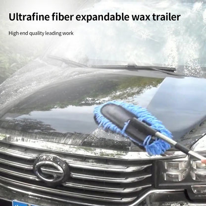 Car Wash Cleaning Brush Duster Dust Wax Mop Microfiber Telescoping Dusting Tool