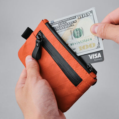 Minimalist Zipper Wallet with RFID Blocking ID Card Holder Wallet