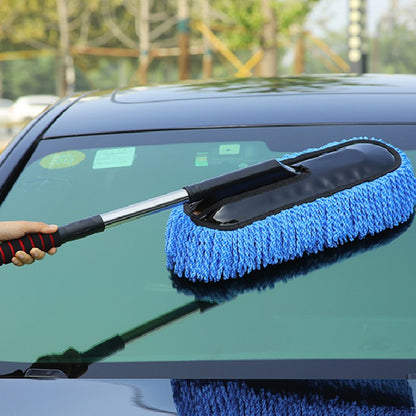 Car Wash Cleaning Brush Duster Dust Wax Mop Microfiber Telescoping Dusting Tool