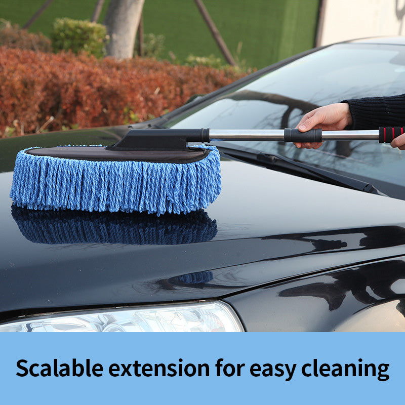 Car Wash Cleaning Brush Duster Dust Wax Mop Microfiber Telescoping Dusting Tool