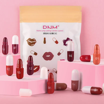 Travel Lipstick Set Long-lasting 18 Color Mini Capsule Lipstick