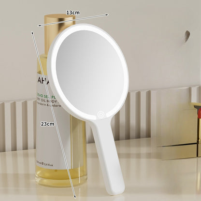 High Quality LED Fill Light Handheld Rechargeable Pocket Makeup Mirror Round Square Beauty Tool