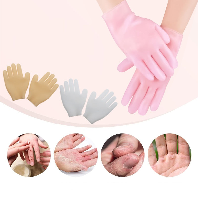 Reusable Silicone Gloves for SPA Whitening Moisturizing Beauty