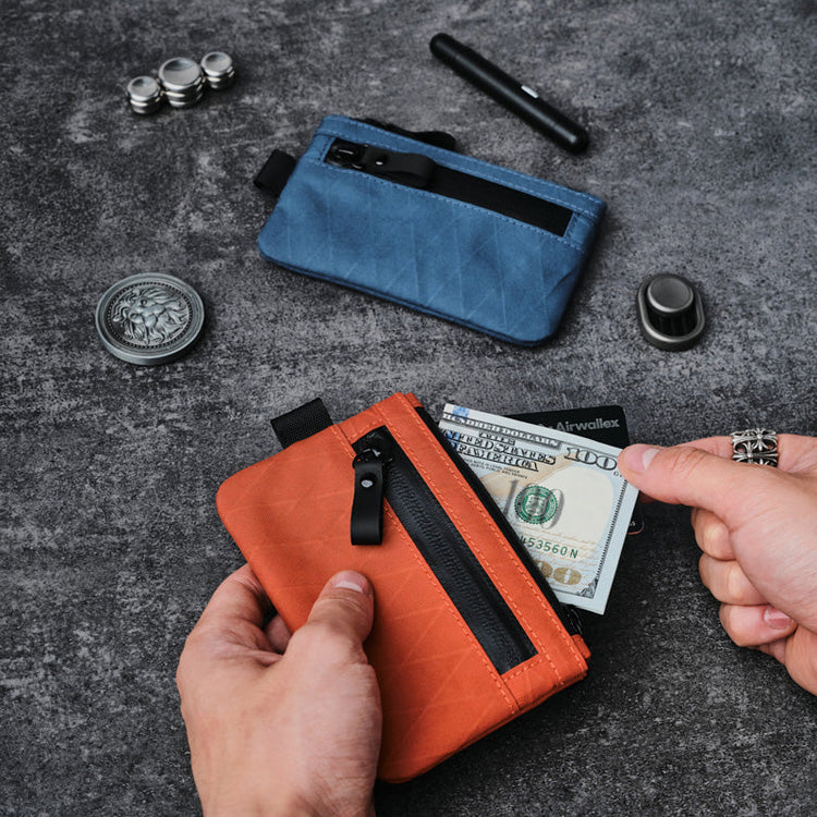 Minimalist Zipper Wallet with RFID Blocking ID Card Holder Wallet