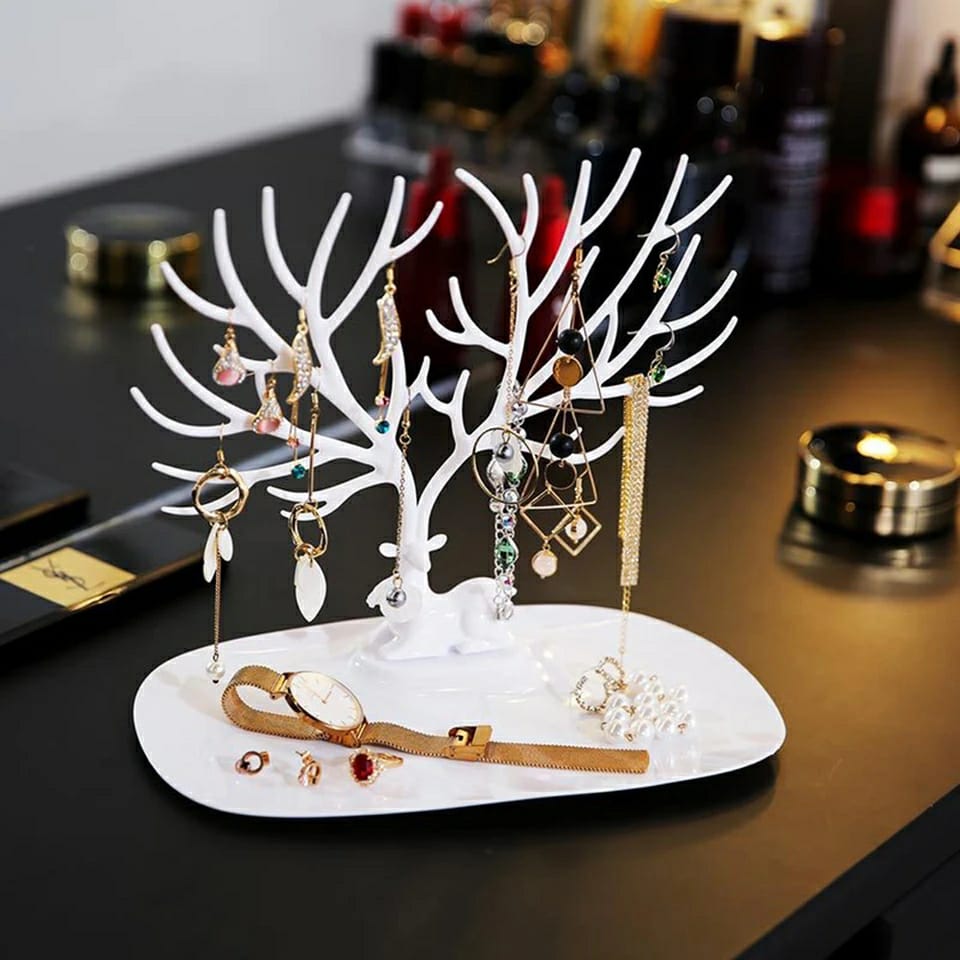 Deer Jewelry Display Stand Earrings Necklace Ring Jewelry Display Tray Tree Storage Racks Organizer Holder Make up Decoration