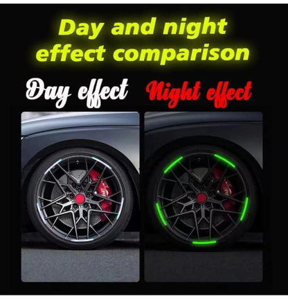 3D LIGHT REFECTING CAR RIM STICKERS