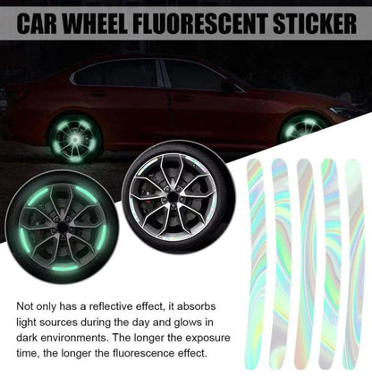 3D LIGHT REFECTING CAR RIM STICKERS