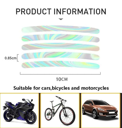 3D LIGHT REFECTING CAR RIM STICKERS