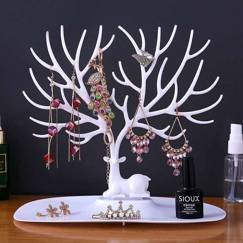 Deer Jewelry Display Stand Earrings Necklace Ring Jewelry Display Tray Tree Storage Racks Organizer Holder Make up Decoration