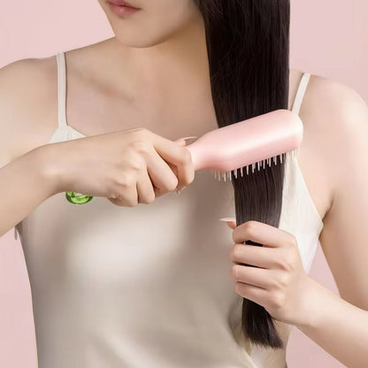 Cleaning Hair Brush Detangling Hair Brush for Women Men Easy Self Cleaning Brush Hair