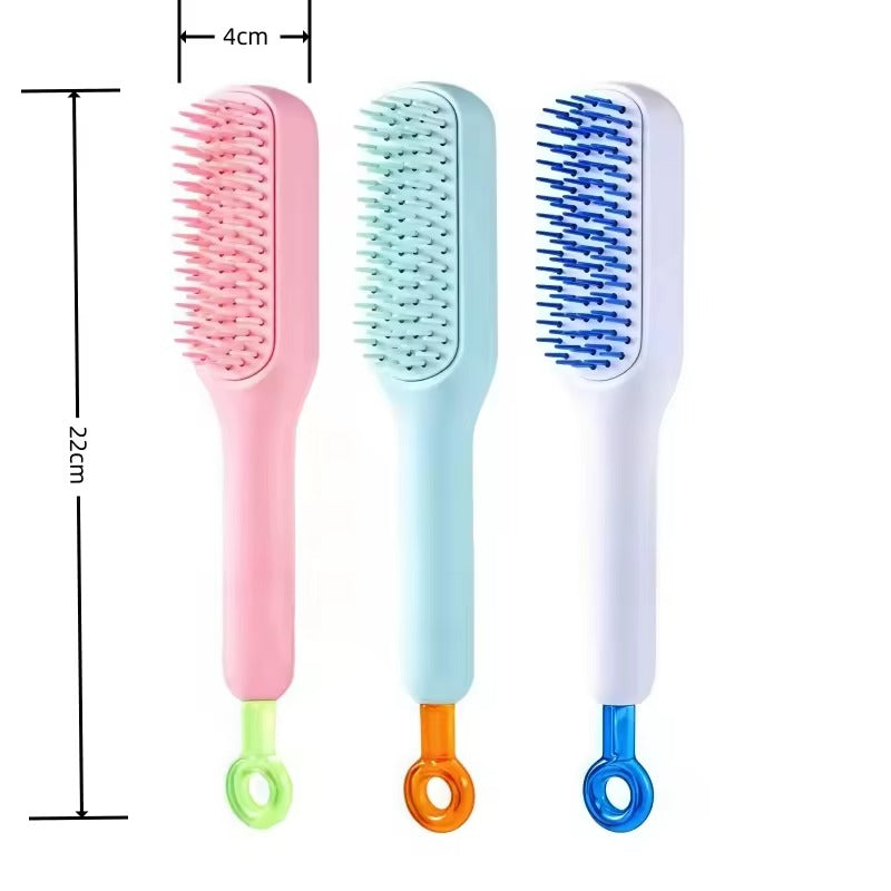 Cleaning Hair Brush Detangling Hair Brush for Women Men Easy Self Cleaning Brush Hair